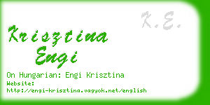 krisztina engi business card